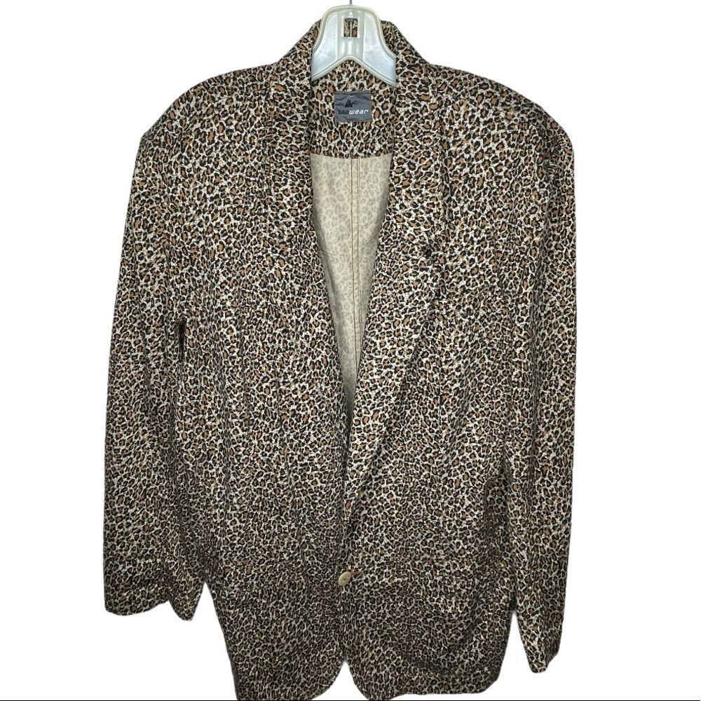 Vintage Liz Wear Animal Print Blazer